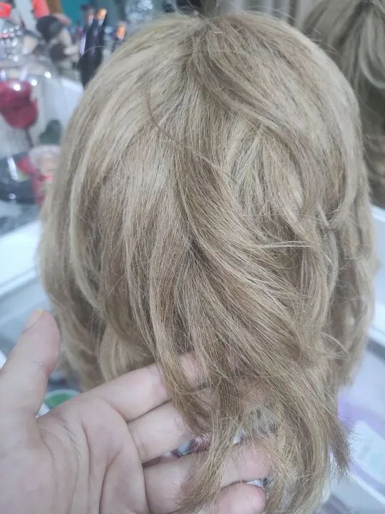 Peruca Lace Cabelo 100% Humano Loiro Médio - Foto 5