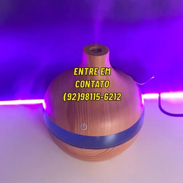 Umidificador Aromatizador Noturno de Led-Entregas 9h as 22h - Foto 2