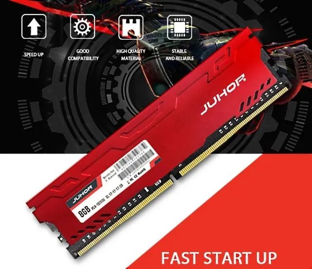 Memória Ram Juhor Ddr4 16gb - 2666mhz - Para Pc Novas Red