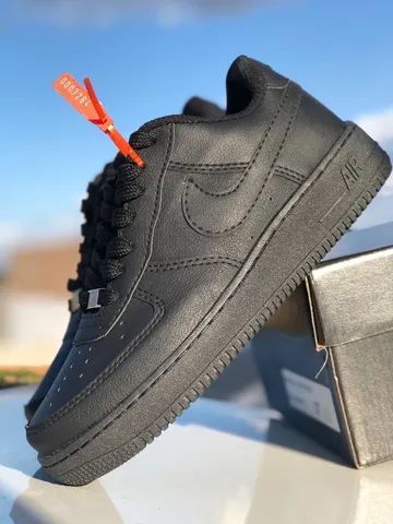 Air Max Tenis Da Nike Com Lacre Air Force Todo Preto Tênis Nk Air