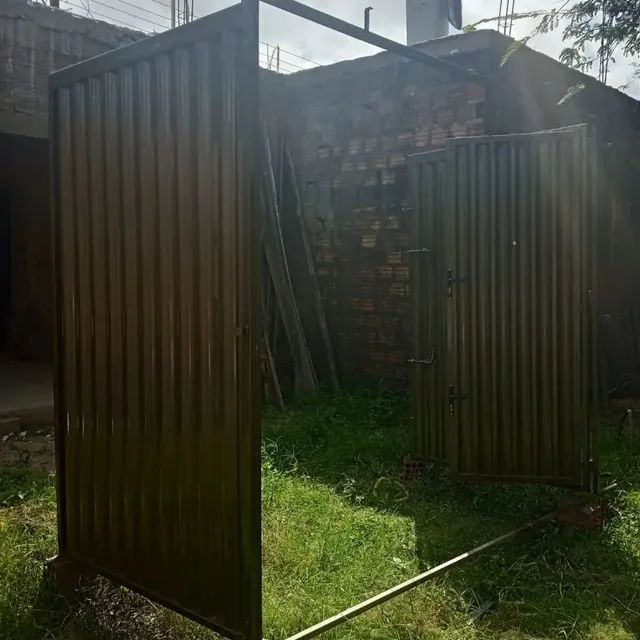 PORTÃO DE DUAS FOLHAS MATERIAL GALVANIZADO METALÚRGICA JG  - Foto 5