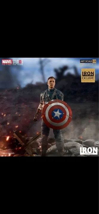 CAPITÃO AMERICA PRIMEIRO VINGADOR ART SCALE 1/10 CCXP 2019 - Foto 2