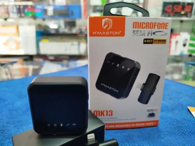 Microfone sem fio iphone mk13(Distribuidora Jk Eletrônicos Honestidade e Qualidade é Aqui)