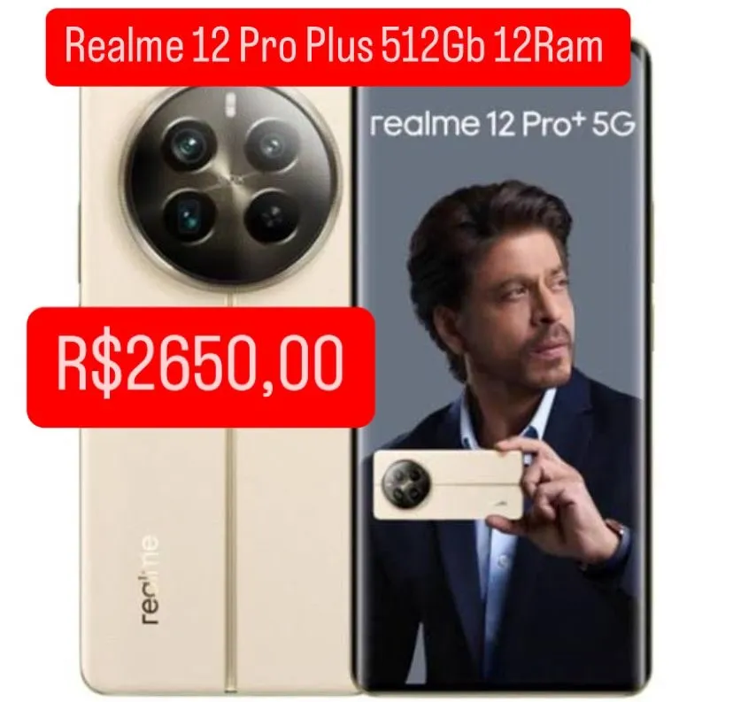 Realme 12 Pro Plus 5G 512Gb 12Ram Lacrado Garantia Entregamos