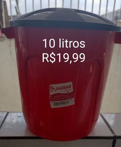 Cesto  com tampa de 10 litros /Retirar no local - Foto 2