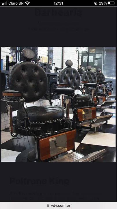 Cadeiras e Lavatórios de Barbearia de Luxo Van de Velde Seminovas - Foto 4