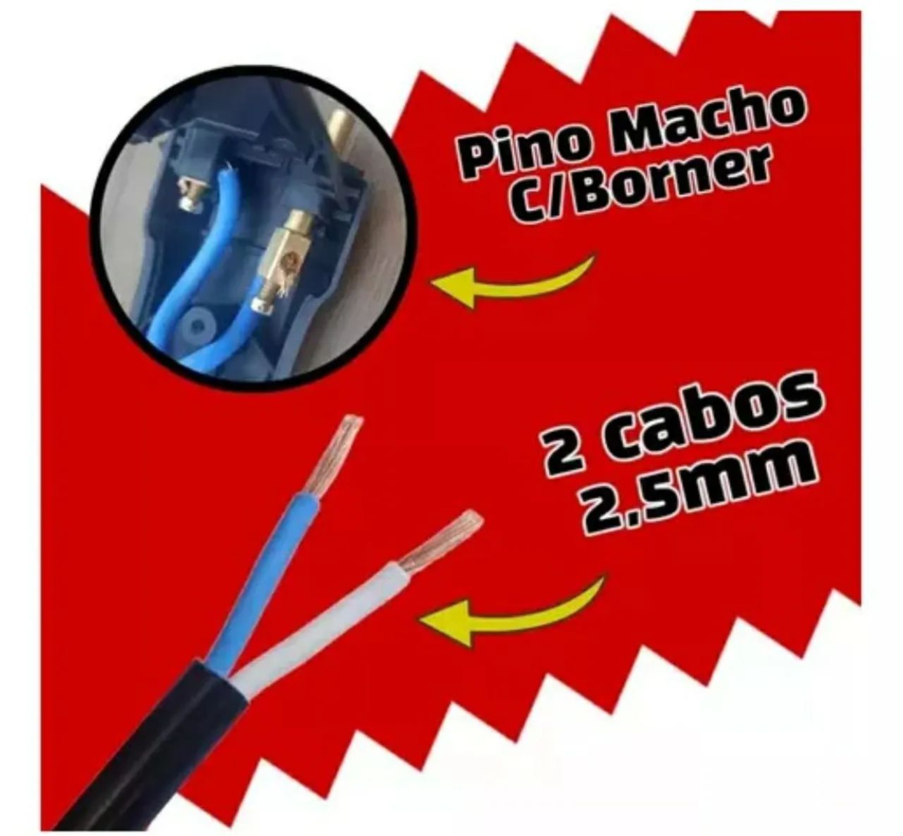 Extensão Elétrica 20 Metros - Pp 2x2,5 mm Bivolt Reforçada - Pronta Entrega - Foto 2