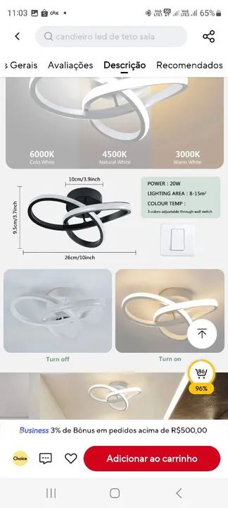 Lustre de led  - Foto 3