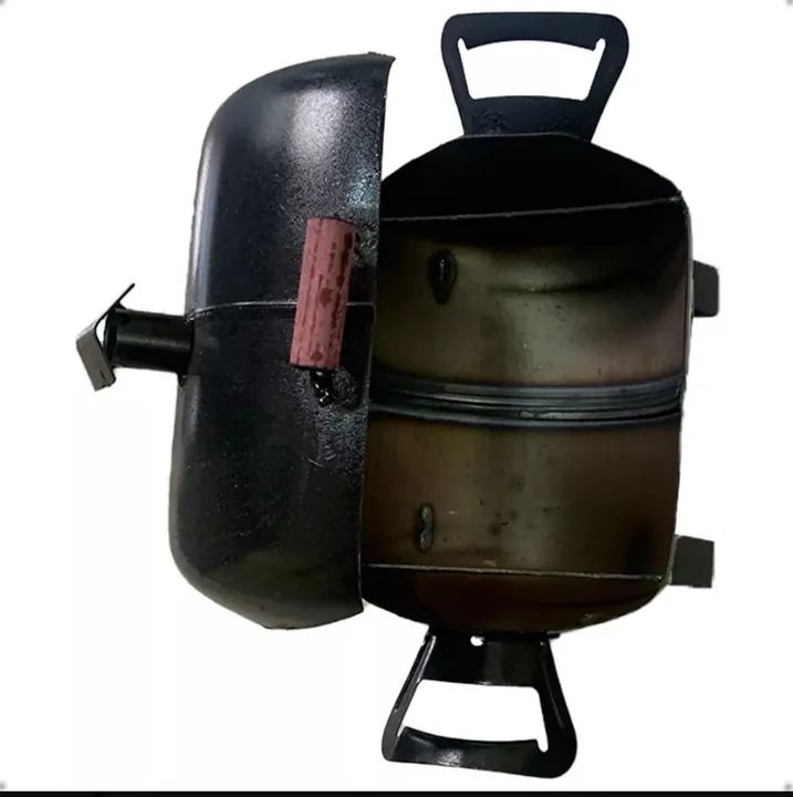 Churrasqueira Móvel Bafinho 47x32x32cm Tambor Mini Preta - Foto 5