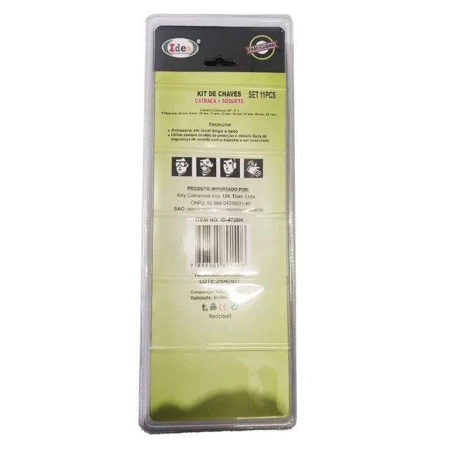 Kit de Chaves Catraca e Soquetes Com 11 Peças ID-4720H IDEA - Foto 4