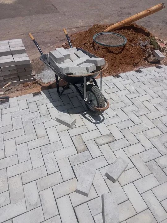 Blocos de Concreto para Pavimentação de jardim 