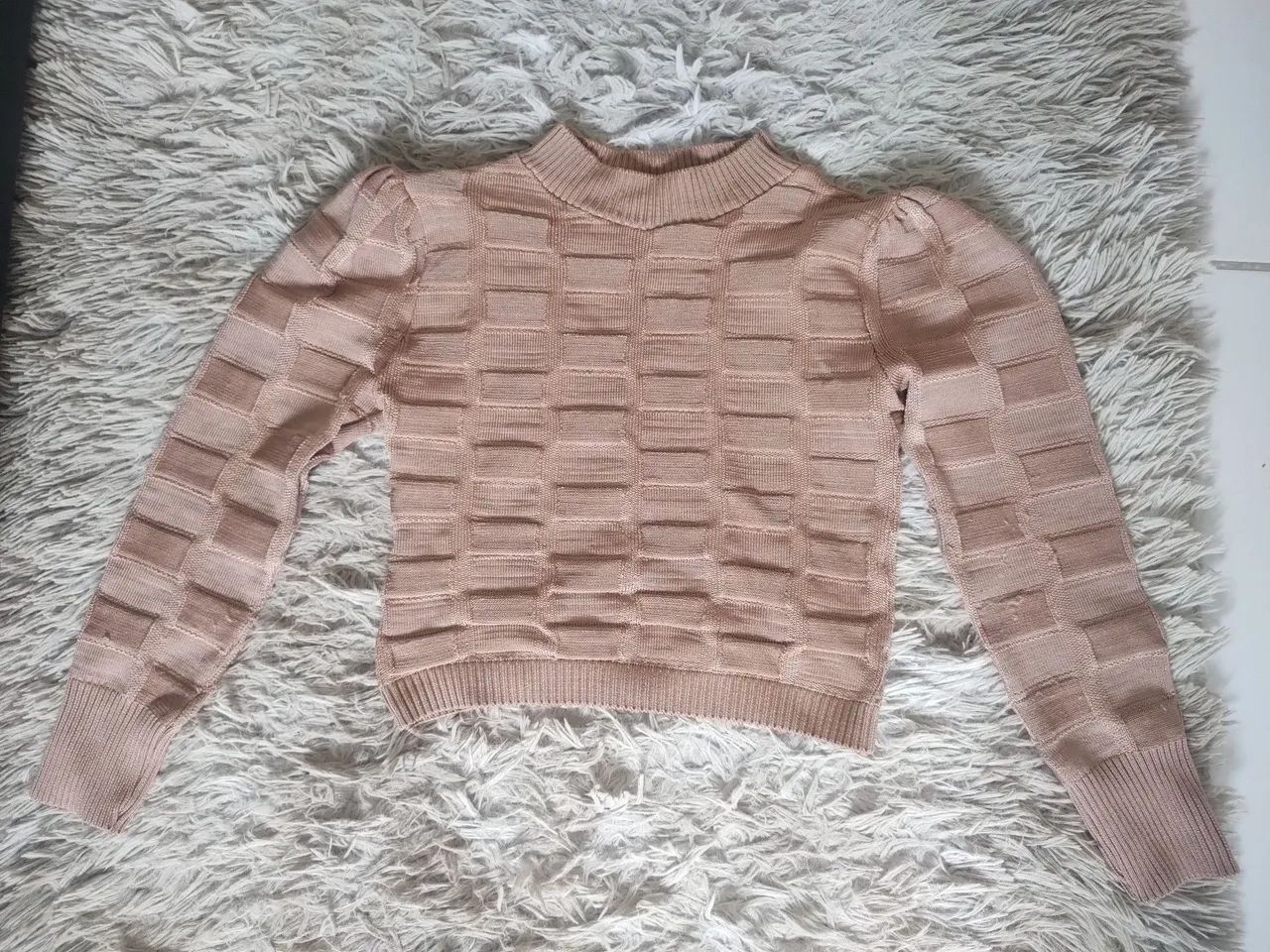 Blusa cropped Feminino Tricot Modal Premium.