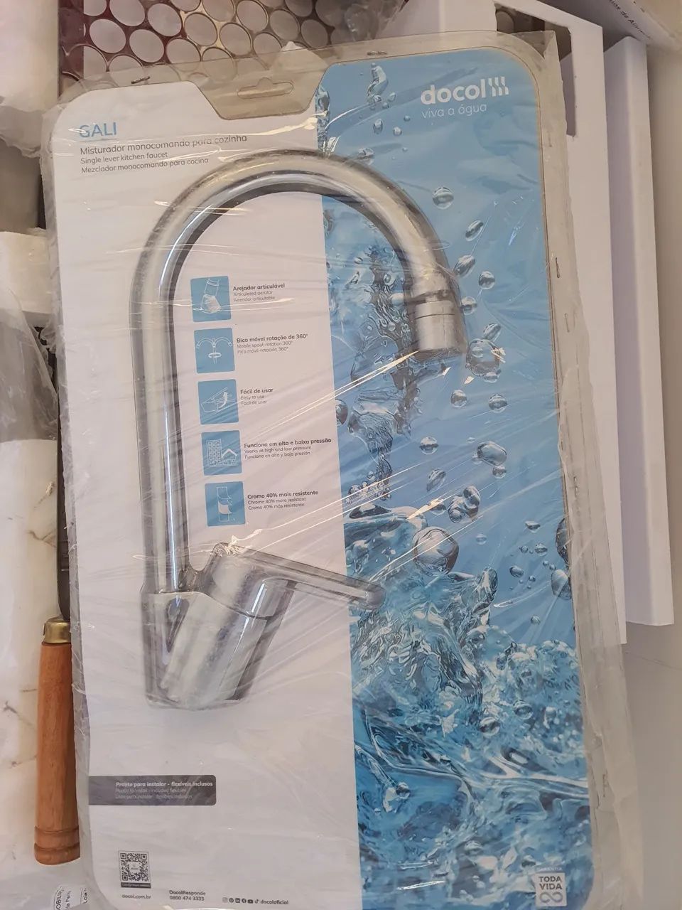 Torneira misturador monocomando para cozinha Docol Gali