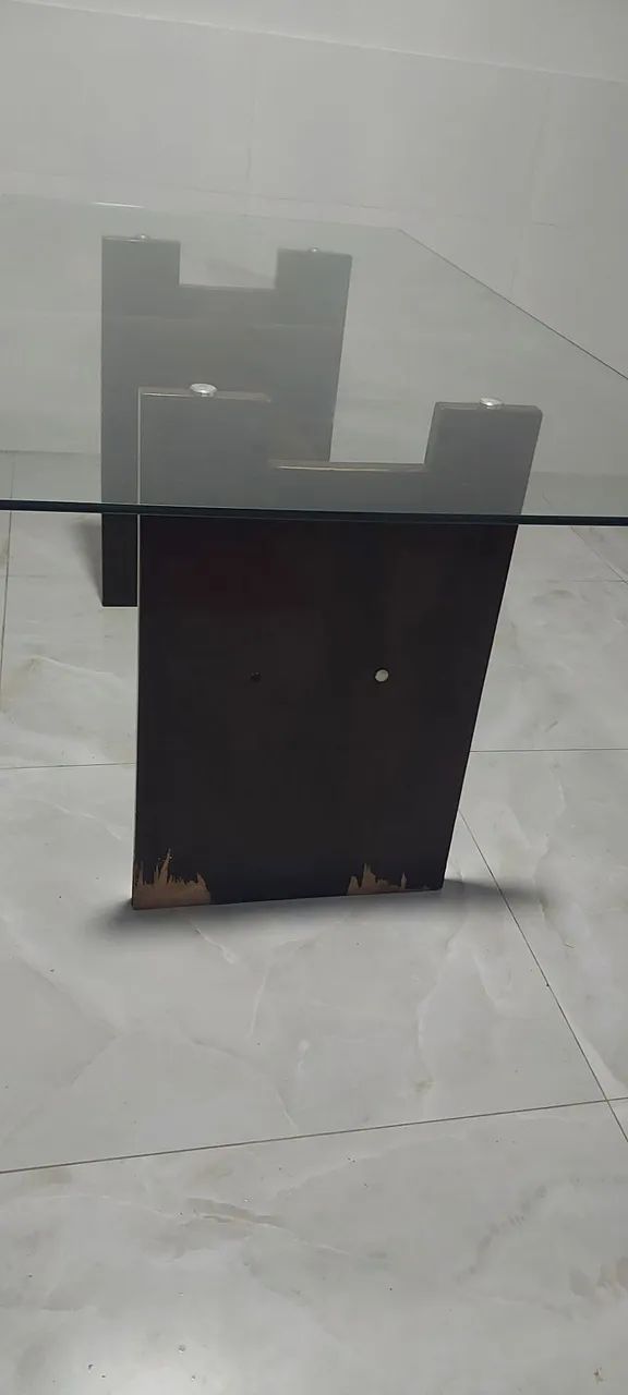 Mesa de centro com tampo de vidro - Foto 4