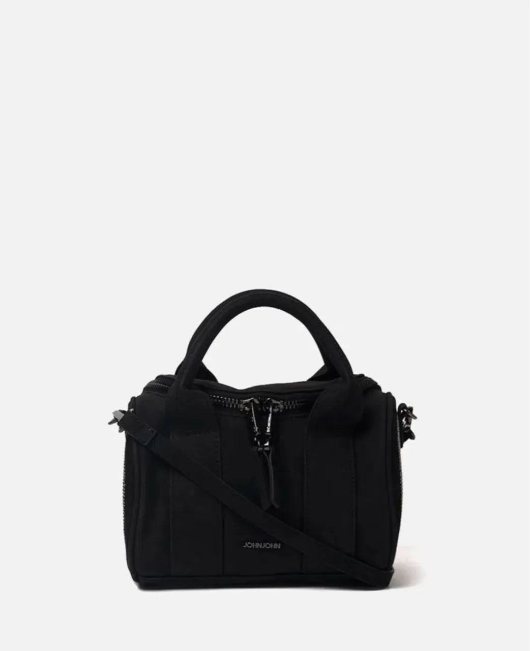 Bolsa John John preta com alça transversal