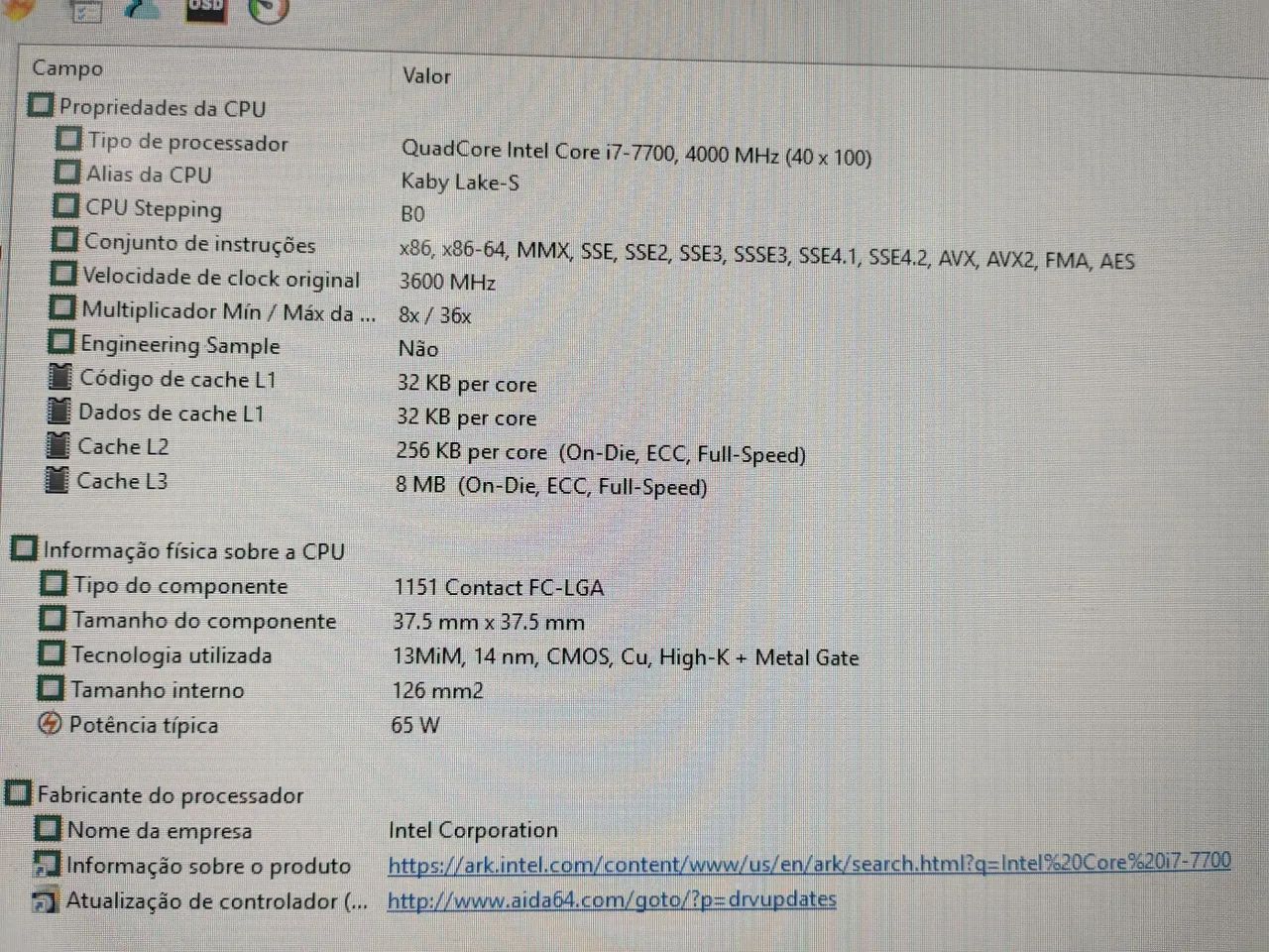 Processador Intel Core i7-7700 3.60GHz (USADO) - Foto 2