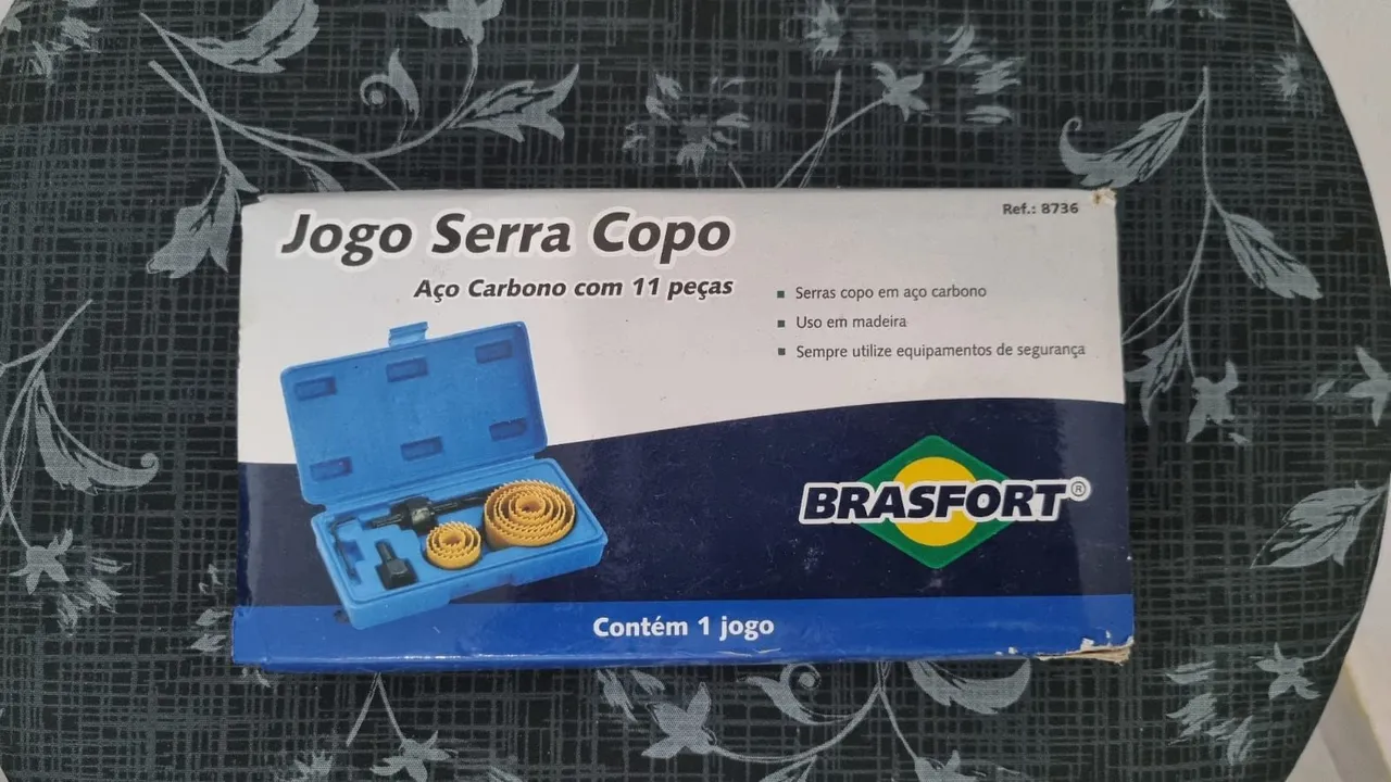Jogo Serra Copo Aço Carbono 11 peças Brasfort