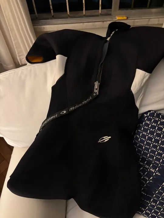 Short john manga curta chestzip 1mm pro surf mormaii - Foto 3