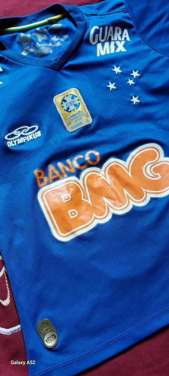 Camisa de Futebol CRUZEIRO feminina- Banco BMG - Tamanho M (semi nova) - Foto 3