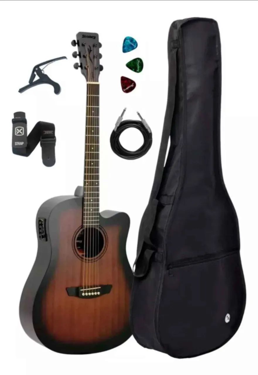 VIOLÃO STEINBERG FOREST + Acessórios. Completo! 