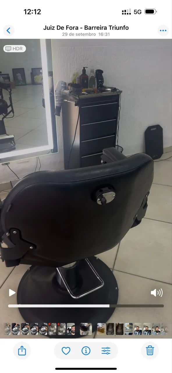 Cadeira de barbeiro cabeleireiro/ Poltrona Van Del Valde - Foto 2