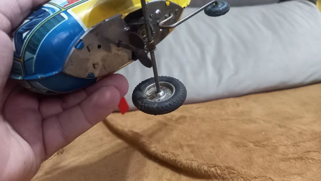 Helicóptero de Brinquedo de lata antiga  década de 40  - Foto 2