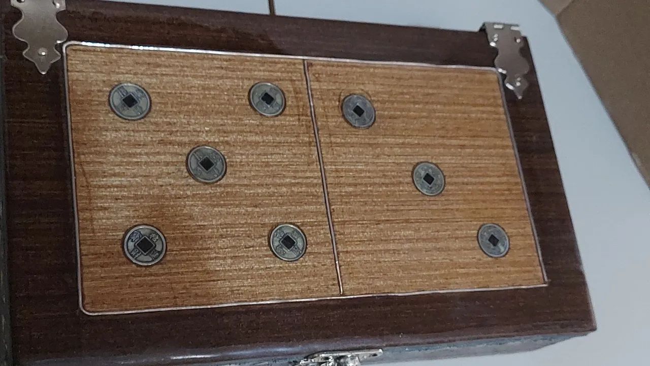 Caixa de domino artesanal pedras grandes - Foto 4