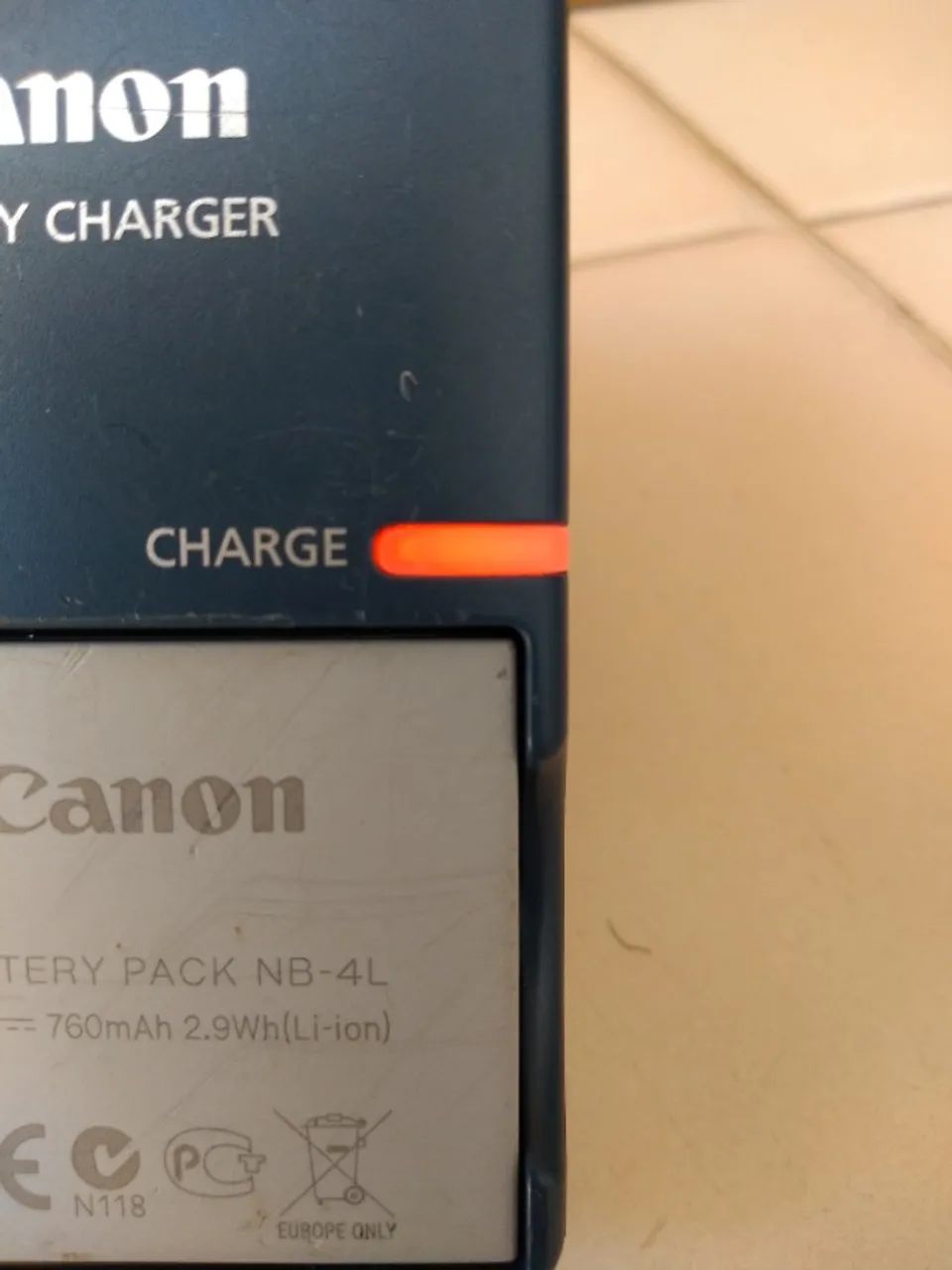 Carregador e bateria de lítio originais para câmera digital CANON PowerShot - Foto 6