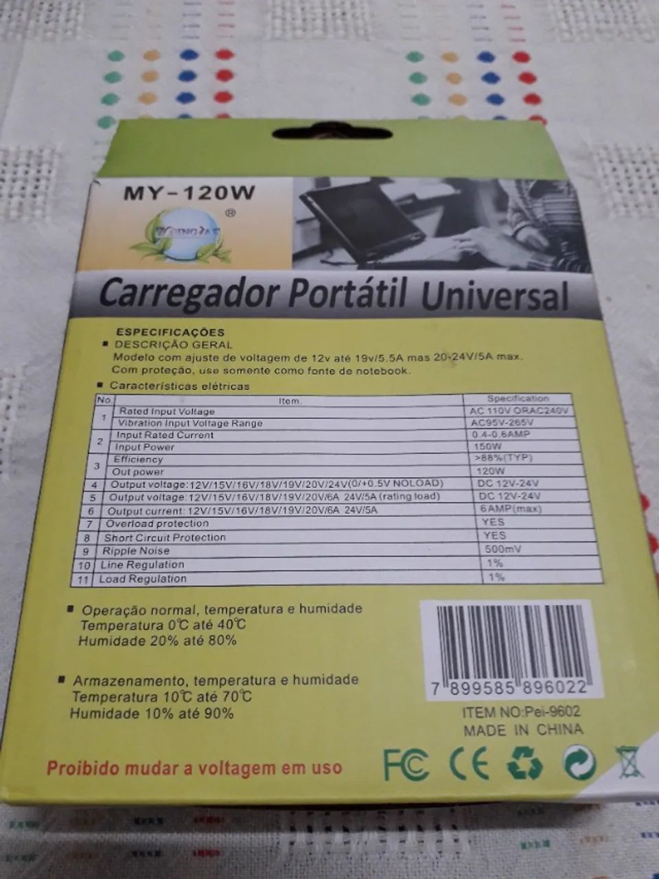 Fonte Carregador Universal Notebook Adaptador 120w Power - Foto 2