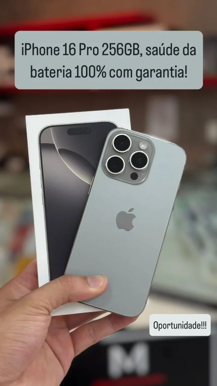 Vendo iPhone 16 Pro 256GB Semi Novo