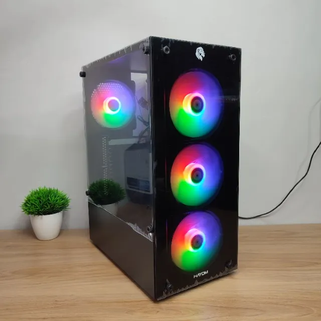 Gabinete Gamer Hayom com 4 Fans RGB