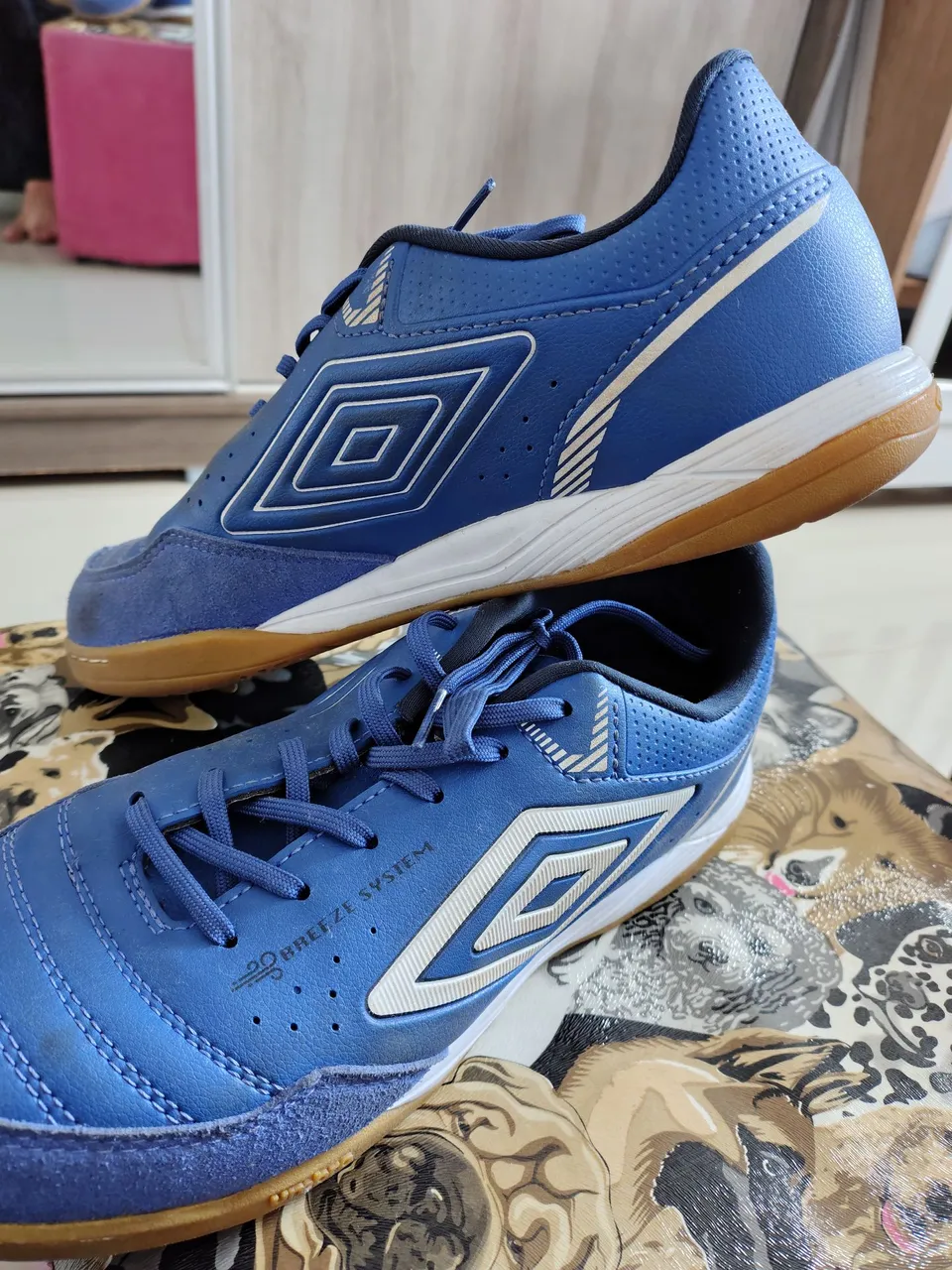 Tênis de Futsal Umbro Azul - Breeze System