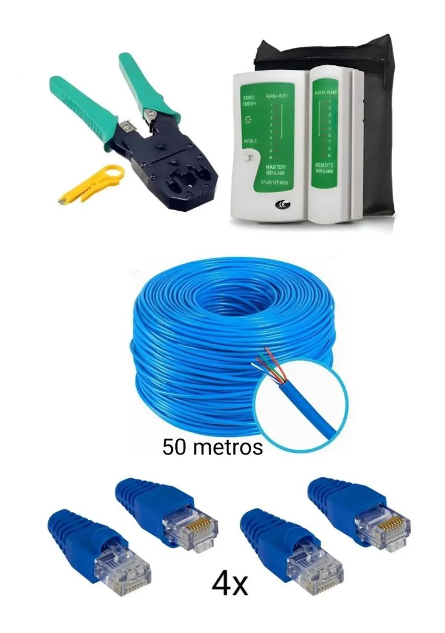 RJ45 RJ11 Kit with Cable Stripper and Tester