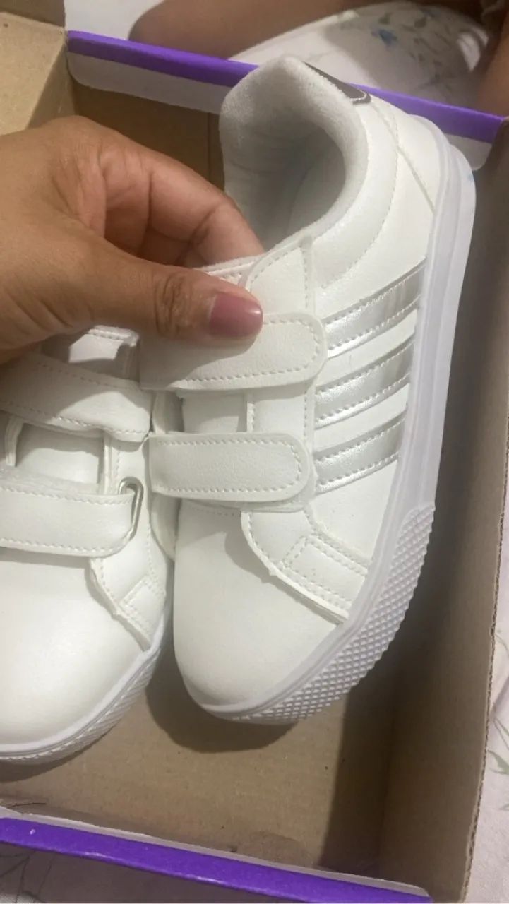 Tênis Infantil Branco com Detalhes