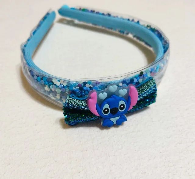 Tiara decorada Stitch + Chaveiro 