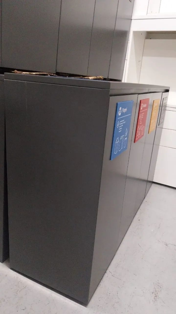 Lixeira Coleta Seletiva de Aço Securit - Foto 3