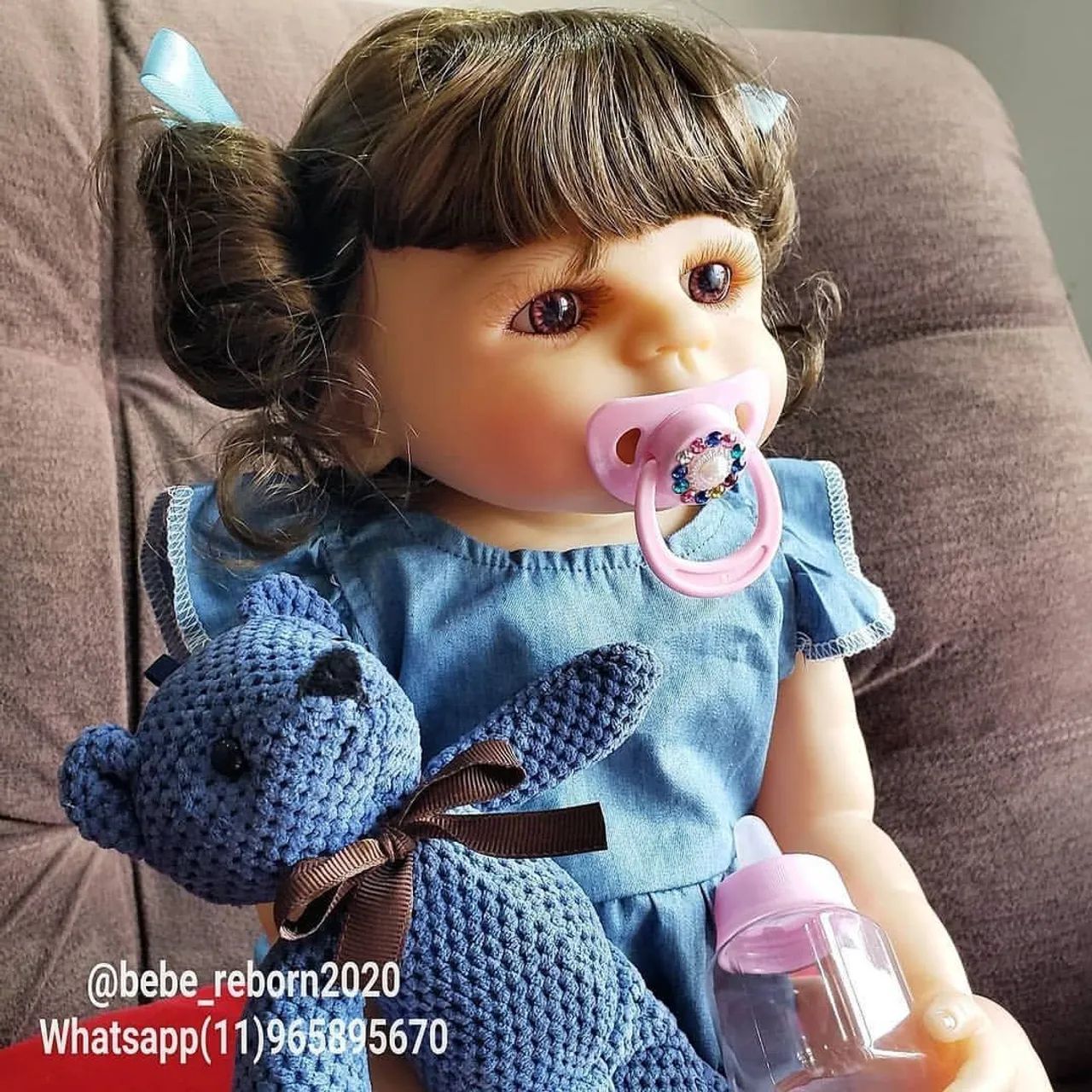 Bebê Reborn urso azul - Foto 4