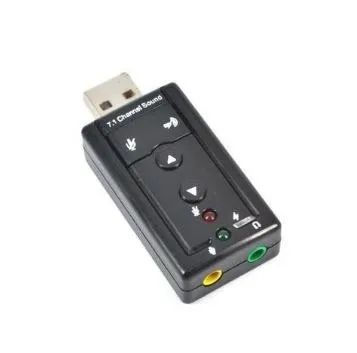 Placa De Som Usb 7.1 Canais 3d Adaptador Audiop2 Pc Notebook