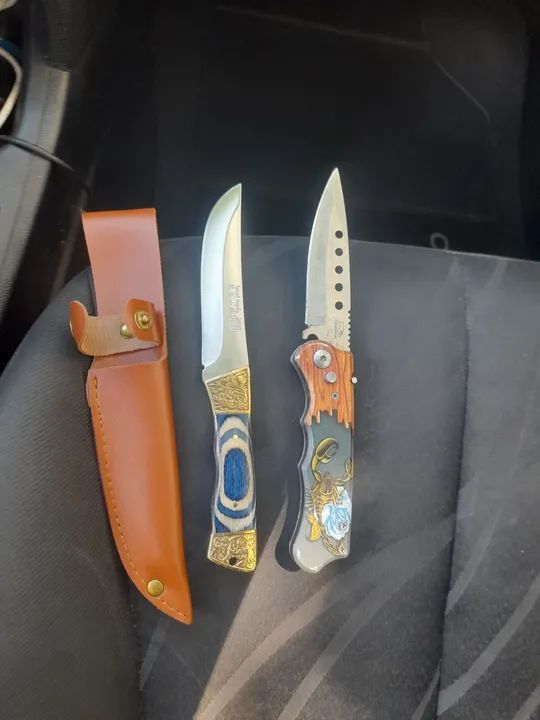 mini faca e canivete automático 