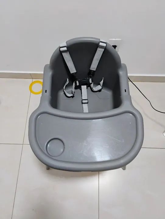 Cadeira de Alimentação para Bebê - Cinza - Foto 3