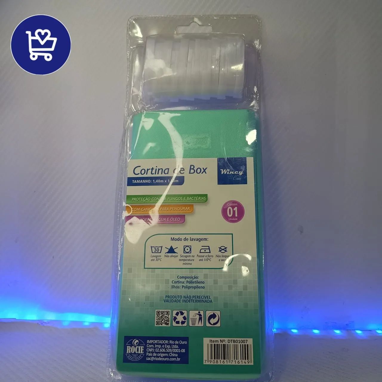 Cortina de Box para Banheiro - Proteção contra Fungos e Bactérias - Foto 3
