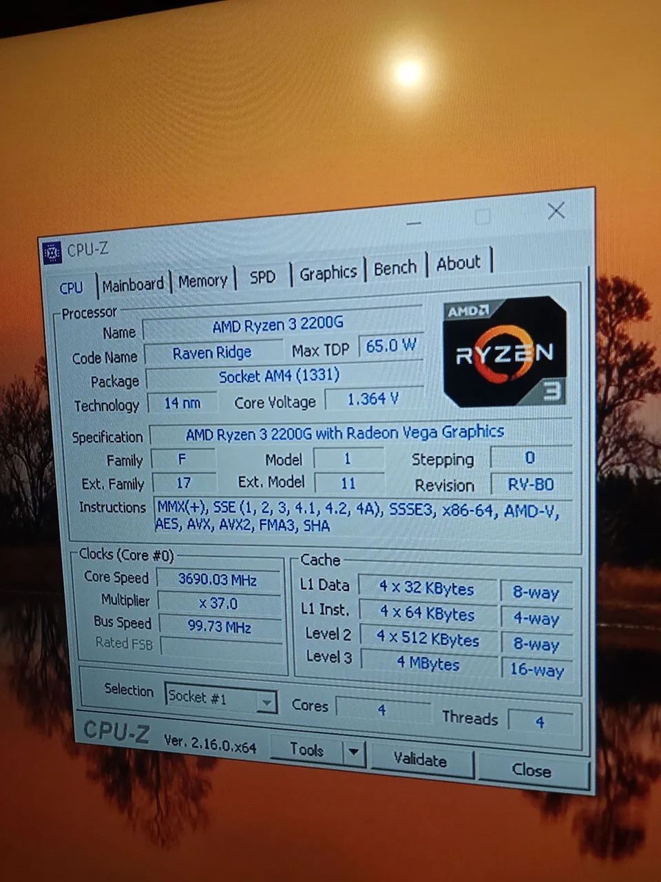 Cpu Z Ryzen 2200g Specs PC GAMER Ryzen 2200G 2x8GB DDR4