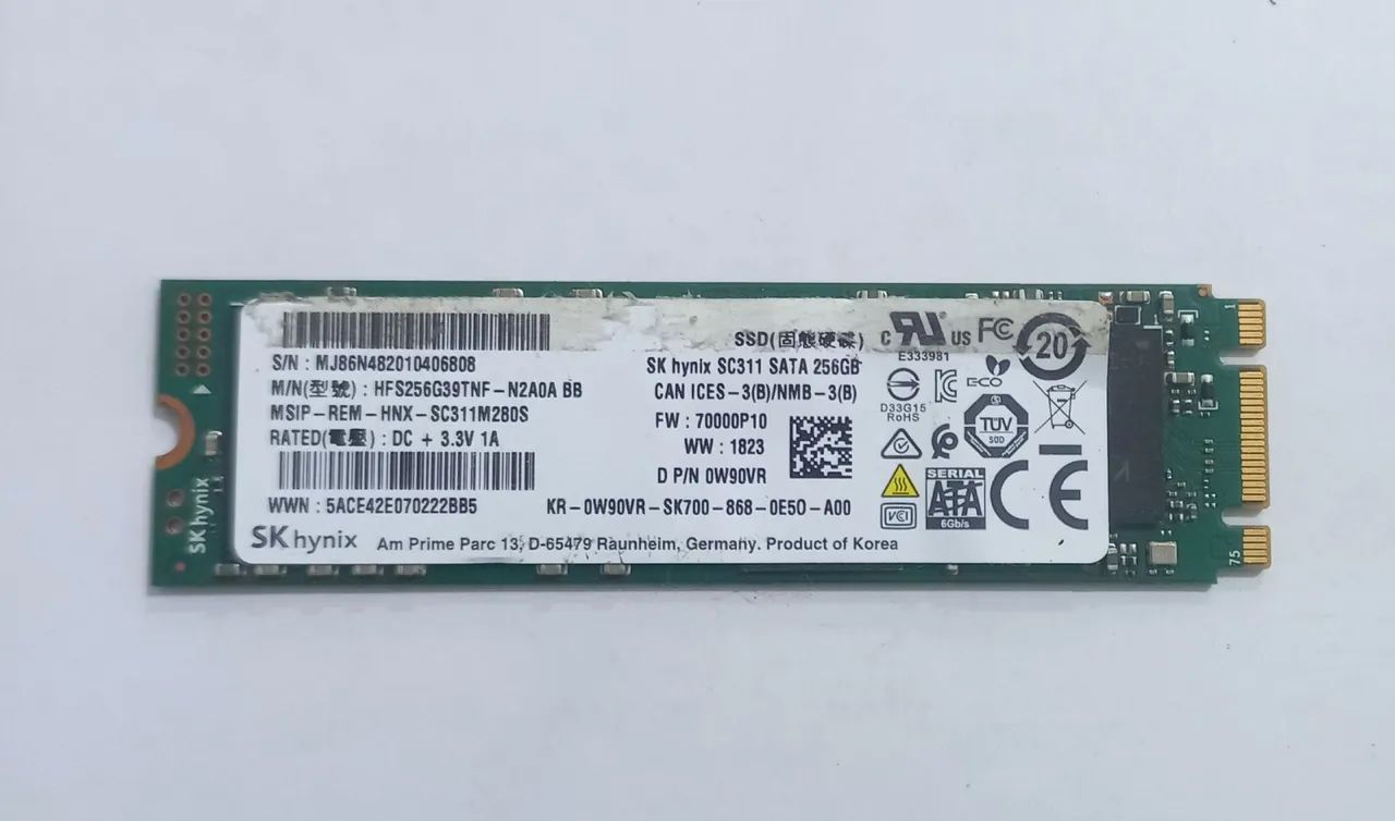 SSD M2 256GB COM WINDOWS 10 E PACOTE OFFICE 