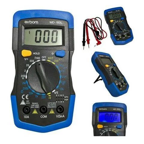 Multímetro Digital + Detector de Tensão Sem Contato - bomvink 497257158930616322