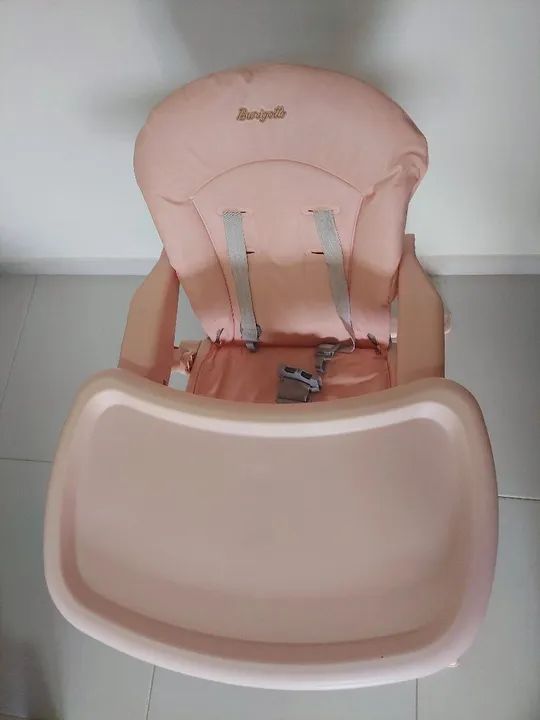 Cadeirão alimentação ( Borigoto) Rosa - Foto 2