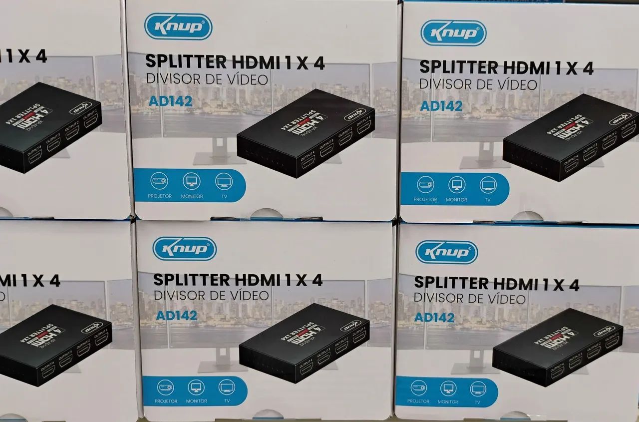 Splitter HDMI 1x4 Knup AD142 - Novo