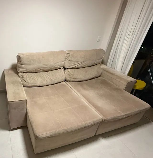 Sofá Retrátil de 2 Lugares - Grande e Confortável