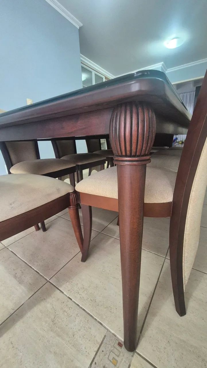 Mesa madeira maciça 10 lugares - Foto 4