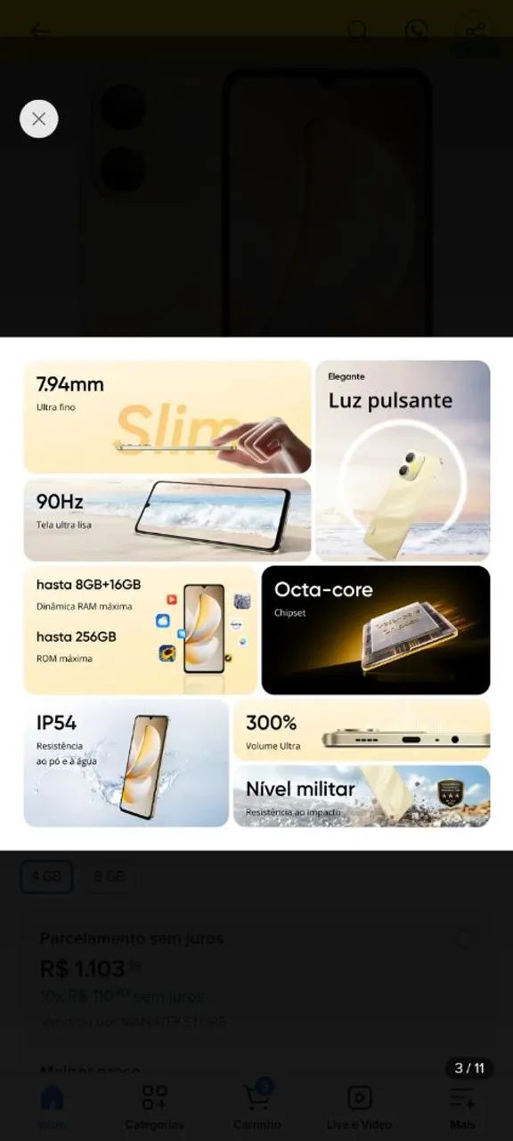 Vende-se celular com 25 dias de comprado note 70 - Foto 2