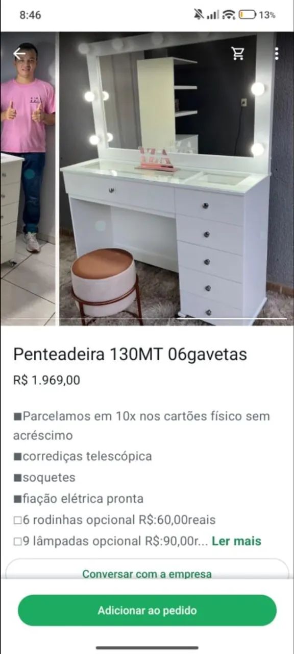 Penteadeira camarim LUXO - Foto 3
